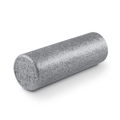 OPTP Silver AXIS Moderately Firm Foam Roller – Round, Silver, 18" x 6" | Moderate density for sports medicine, physical therapy, Pilates, yoga, trigger point myofascial release, Heat-molded EPP foam - size: 18" x 6" Round