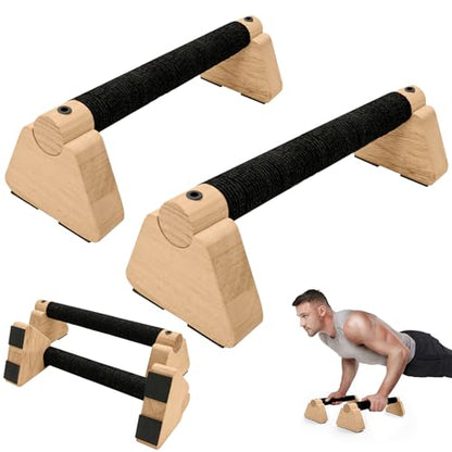 Parallettes Bars - Wooden Calisthenics Equipment for Handstand Training, Push Up Bars & Calisthenics Bar - Handstand Blocks and Pushup Handles for Men - size: 30cm