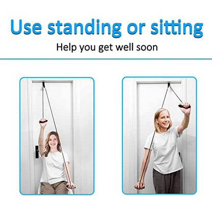 Shoulder Pulley Over The Door Physical Therapy System - color: Black