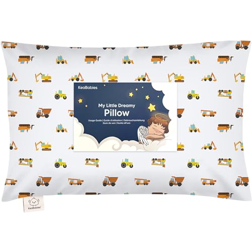 Toddler Pillow with Pillowcase 13x18 My Little Dreamy Pillow (Construction) - color: Construction