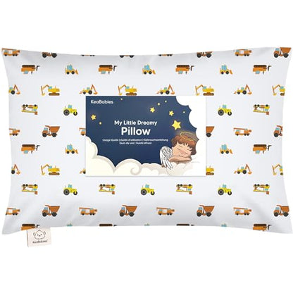 Toddler Pillow with Pillowcase 13x18 My Little Dreamy Pillow (Construction) - color: Construction