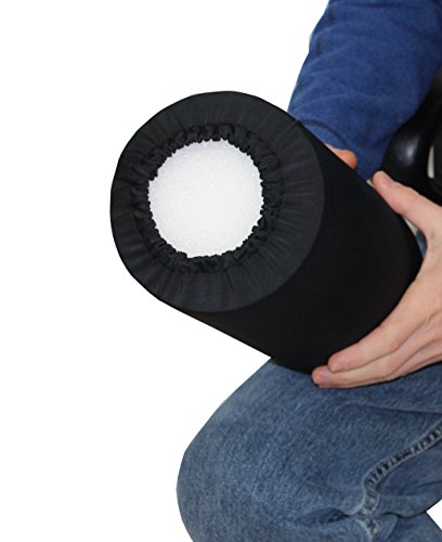 Rehabilitation Advantage Black Fabric Foam Roller Cover, 12" Long - size: 12" Long