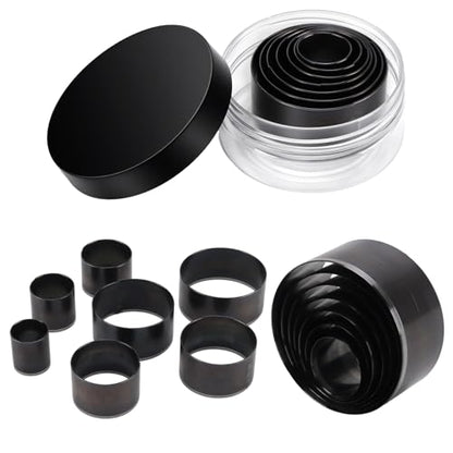 21 Pcs Leather Circle Cutter Tool Set, Circle Punch Tools, 20/25/30/35/40/45/50mm High Carbon Steel Round Hole Punch Set Leather Cutting Dies for Belts Fiber Board DIY Crafts
