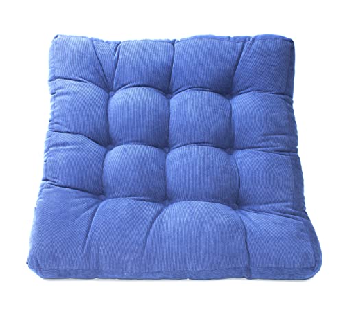 LANITI 24” Inch Extra Large Floor Cushions Tufted Floor Pillow for Adults Square Meditation Ultimate Comfort Oversized Pillows for Floor Cushion (Aqua) - color: Aqua
