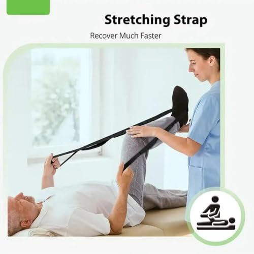 10 Loops Stretching Strap Yoga Strap for Home Workout, Exercise, Pilates and Gymnastics, Non-Elastic Stretch Bands for Women & Men - color: Purple