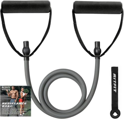 RitFit Single Resistance Bands with Handles Door Anchor for Home Gym - size: 35-40lbs