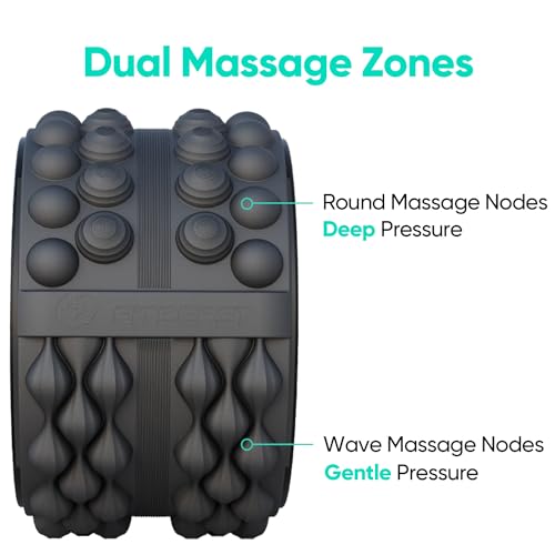 FitBeast Back Roller, Back Wheel Foam Roller - Targeted Muscle Roller for Deep Tissue Massage, Back Stretcher - color: Black, size: 12''
