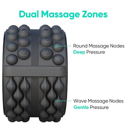 FitBeast Back Roller, Back Wheel Foam Roller - Targeted Muscle Roller for Deep Tissue Massage, Back Stretcher - color: Black, size: 12''