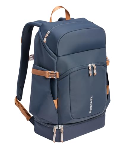 STANLEY Vitalize Backpack | Gym, Work & Travel Bag with Laptop Sleeve | Expandable Bottom Compartment | Tumbler & Water Bottle Pockets | Durable Recycled Fabric | Twilight - color: Twilight, size: Backpack