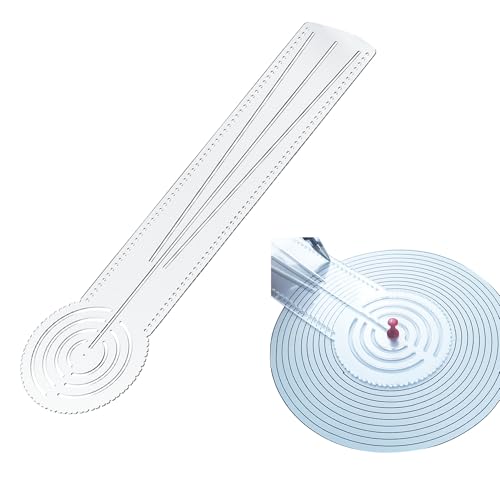 3-in-1 Mandala Ruler Tool with Holes, Mandala Dot Art Circle Maker, Compass Protractor Straight Ruler for Dot Art Geometric Mandala Pattern Design, Medium Size (30cm/12) - color: 30cm/11.8”