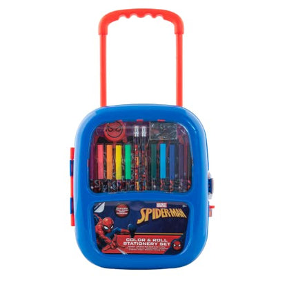Marvel Spiderman Color and Roll Activity Set with Carrying Case, Stickers, & Art Supplies - style: Spiderman