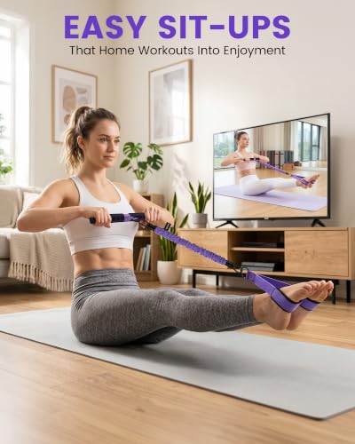 Pedal Resistance Band with Handles, 3 Tubes Adjustable, Women's