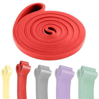 Resistance Stretch Loop Bands for Assisted Pull Ups and Power Lifting Workout Exercise - color: 15-35Ibs Red