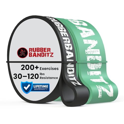 Rubberbanditz Combo Pull Up Assist Bands | Heavy Duty Resistance Exercise Bands for Powerlifting, Mobility, and Stretching | Resistance Bands for Working Out - color: Black, and Green, size: Pack of 2