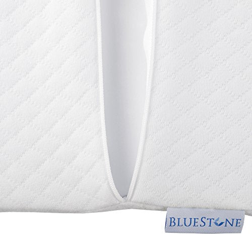 Bluestone Half Moon Memory Foam Back Pillow, White, 13.5” x 8”