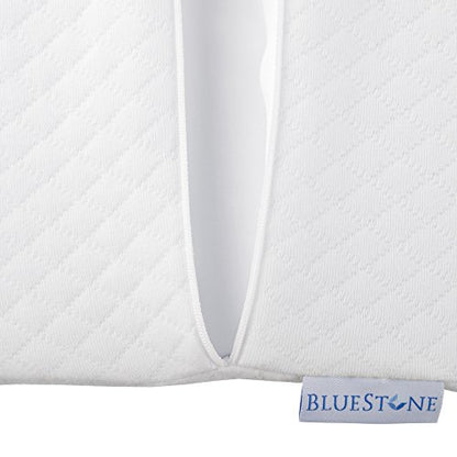 Bluestone Half Moon Memory Foam Back Pillow, White, 13.5” x 8”
