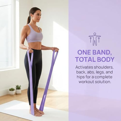 Cur8trend Figure 8 Resistance Bands with Handles for Arms Back Shoulders, 20LB Silicone Exercise Bands for Full Body Workout Yoga Stretching Posture Correction Women Men (Gray)