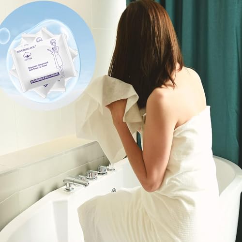 10 Pack Disposable Bath Towels for Travel Compressed Towels Large 55''X28'' - size: L size-10pcs 55.1"x27.5"