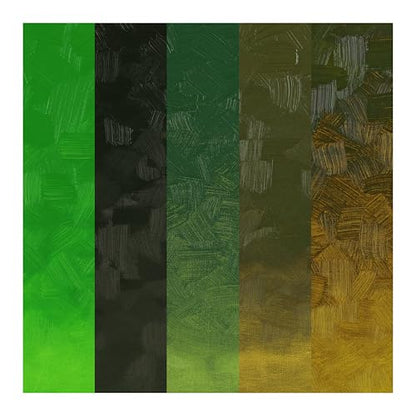 Tusc & Pine Artist Oil Paint - 40 ml Set of 5 - Greens - Non-Yellowing, Rich & Creamy Consistency, Maximum Pigment Load, Small Batch Milled Oil Paints Developed for Professional Artists - color: Greens, size: 6.75 Fl Oz (Pack of 1)