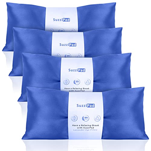 SuzziPad Hot & Cold Lavender Eye Pillow for Relaxing, Sapphire, 4 Packs - color: Sapphire