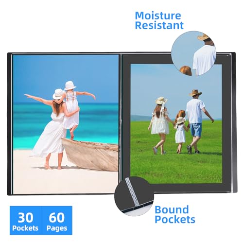 Large 18"x24" Art Portfolio Heavy Duty Binder with Plastic Sleeves, Portfolio Folder with 30 Clear Sheet Protectors, Display 60 Pages, Poster Binder， (large（18x24）) - size: large（18x24in）