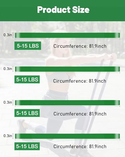 ROSAPOAR Resistance Band Pull up Band Fitness Exercise Bands Natural Latex for Workout Body Stretch Powerlifting Band Fitness Sport Training at Home/The Gym - color: dark green
