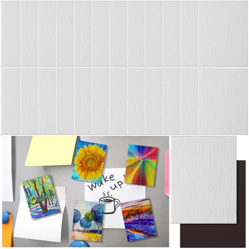 Engrowtic 25 Pcs Mini Magnetic Painting Canvas Panel Mini Canvas Boards for Painting Tile Art for Fridge Locker Art Crafts DIY(Rectangle,2 1/5 x 3 in) - size: 2 1/5 x 3 in, style: Rectangle