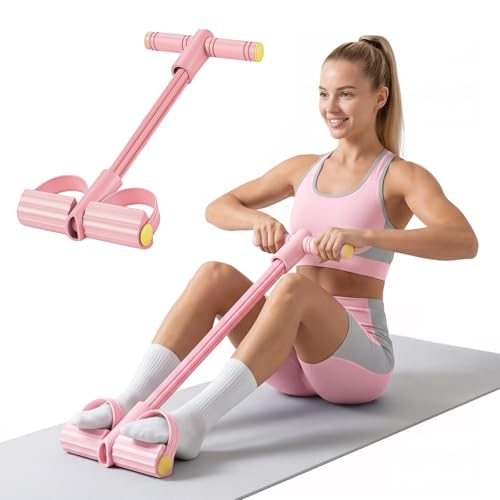 【𝟮𝟬𝟮𝟲 𝗨𝗽𝗴𝗿𝗮𝗱𝗲𝗱】 Pedal Resistance Bands with Handles, 8-Tubes Elastic Bands for Exercise, High-Elasticity Fitness Cords for Squats, Chest Press & Leg Workouts