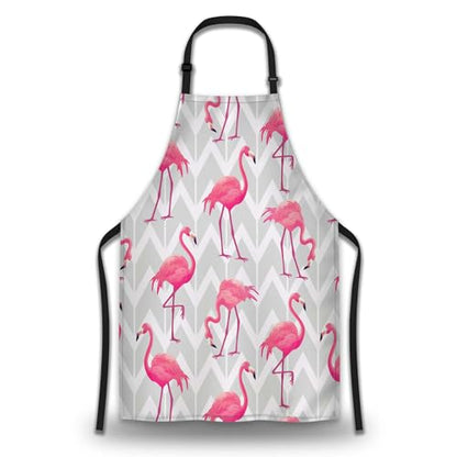 Garden Apron for Men Flamingo Cute Aprons for Women for Kitchen Cooking Restaurant BBQ Painting Crafting Gardening 27” (W) x 31” (H), Waterproof Apron - color: Flamingo