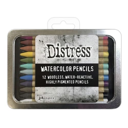 Ranger Tim Holtz Distress Watercolour Pencils Set 1-12 pcs