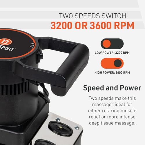 Body Sport Therapeutic Dual Speed Professional Vibrating Massager for Pain & Aching Muscle Relief – High-Powered, Effective, Chiropractic Myofascial Release Tool & Trigger Point Therapy - style: Dual Speed