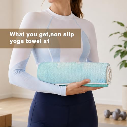 Yoga Mat Towel, Hot Yoga Towel High-Definition Pattern, Machine Washable with Ultra-Absorbent Yoga Towels for Hot Yoga Non Slip for Fitness, Exercise, Pilates, 72 x 27 in, Blue Sunset - color: Blue Sunset