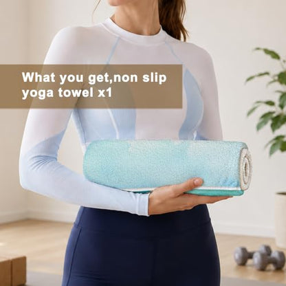 Yoga Mat Towel, Hot Yoga Towel High-Definition Pattern, Machine Washable with Ultra-Absorbent Yoga Towels for Hot Yoga Non Slip for Fitness, Exercise, Pilates, 72 x 27 in, Blue Sunset - color: Blue Sunset