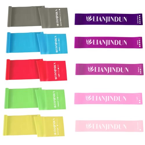 lianjindun 10 Pcs Professional Resistance Bands