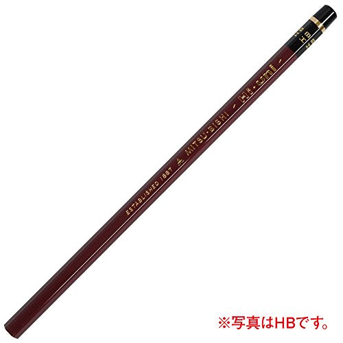 Uni Wooden Pencil, 6B, Box of 12 (HU6B) - style: 6B