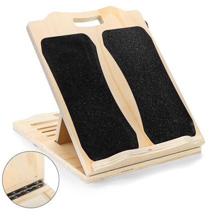 Yarlung Wooden Slant Board for Calf Stretching, Portable Squat Incline Board for Knees Ankle Leg Heel, Adjustable 5 Angles Calf Stretch Wedge for Exercise, Physical Therapy - size: 16"L x 12.5"W x 1.5"H