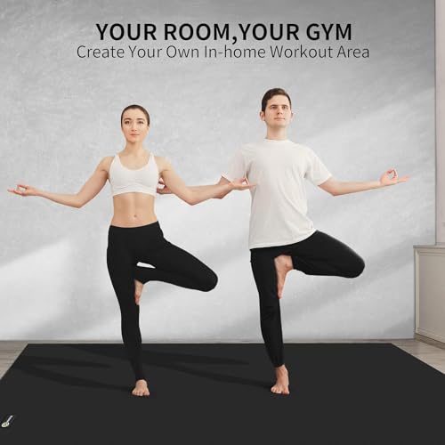 CAMBIVO Extra Long Wide Yoga Mat, Thick PVC Workout Mat - size: 72" x 48" x 8mm