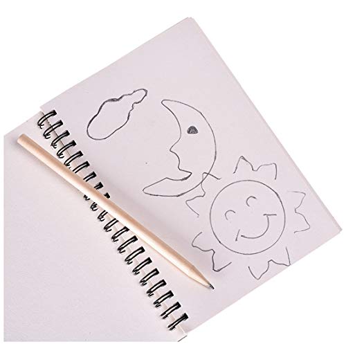 BGJRBY 8.6 inch x11.4 Inch Spiral Sketch Book Large Notebook（Built-in drawing board） Kraft Cover Blank Sketch Pad Wirebound Sketching for Drawing Painting (2 Pack) 200 Pages, 100 Sheets