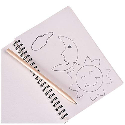 BGJRBY 8.6 inch x11.4 Inch Spiral Sketch Book Large Notebook（Built-in drawing board） Kraft Cover Blank Sketch Pad Wirebound Sketching for Drawing Painting (2 Pack) 200 Pages, 100 Sheets