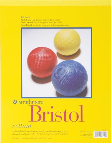 Strathmore Bristol Vellum Paper Pad 11x14-20 Sheets