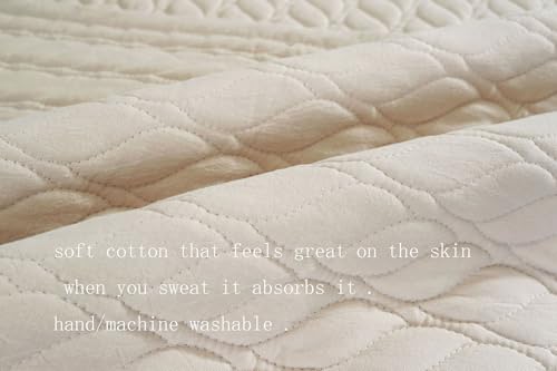 Thick Cotton Yoga Mat 100% Organic Natural Yoga Rug Fitness Rug with Bag for Exercise, Workout Washable 78.8 inches X 27.5 Inches (cotton)