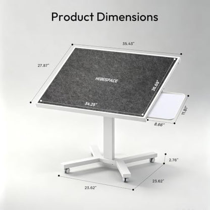 1500 Piece Jigsaw Puzzle Table with Legs, 35.43"x27.87" Metal Puzzle Tables for Adult (Stability Tested & Ergonomic), Adjustable Height & Tilt Angle, Wooden Puzzle Board with 4 Drawers & Cover - color: White（1500pcs）