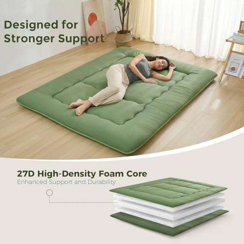 XICIKIN 2.5" Japanese Floor Mattress, Japanese Futon Mattress - color: Green, size: Twin（80" x 39"）