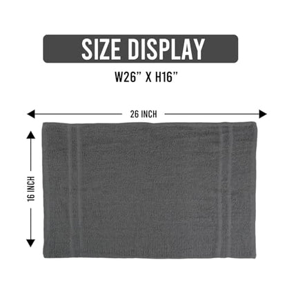 Salon Towels – 50 Pack Grey Hand Towels 100% Cotton Spa Towels – 16x27 inches Highly Absorbable Facial Towels Gym Towels Hair Towels and Face Towels Bulk Small Towels (Not Bleach Proof) - color: Grey, size: HAND TOWEL PACK OF 50 16X27