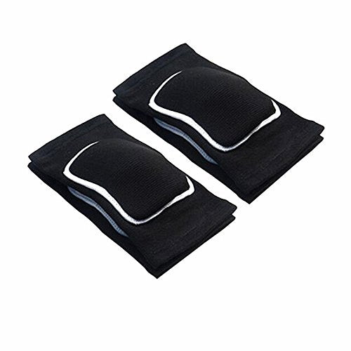 MINILUJIA Soft Breathable Knee Pads for Kid Elastic Nonslip Sponge Sleeves Flexible Children Knee Support Protector Sleeves Cover One Pair - color: black, size: Small