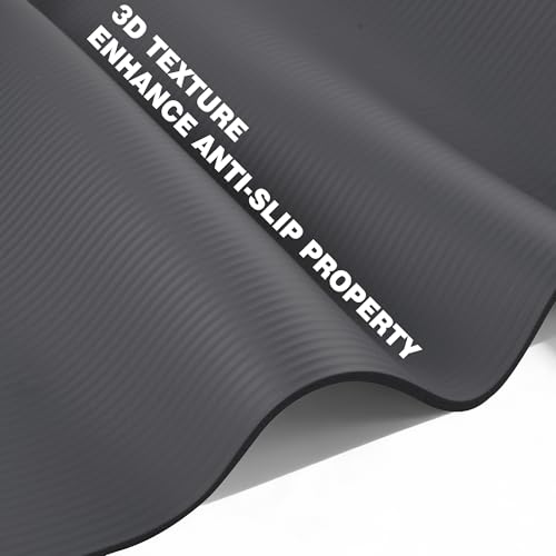 KEEP Extra Thick NBR Yoga Mat - color: Grey, size: 72”x24”x10mm