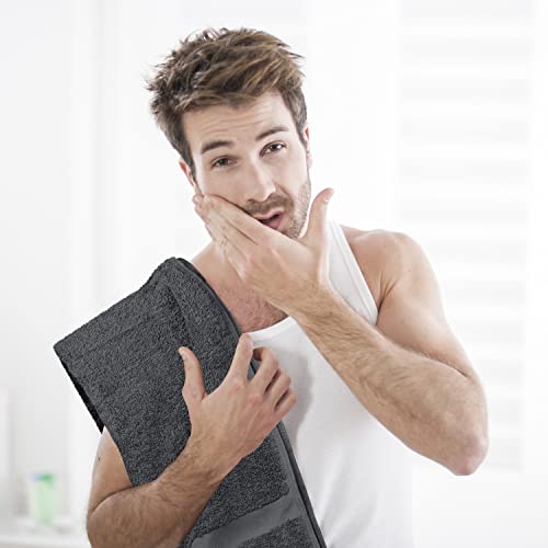 Utopia Towels Salon Towels, Pack of 24, 16x27 in, 100% Cotton, Grey - color: Grey, size: 24 Pack