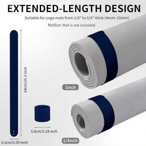 Yoga Mat Carrier Strap, Adjustable Thick Straps Sling for Carrying Large Mats, Stretching Band - color: 1pc Slap Band Blue