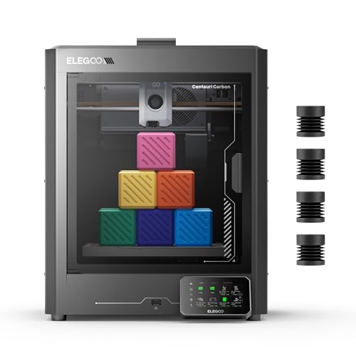 ELEGOO Centauri Carbon 3D Printer, CoreXY 500mm/s High Speed Printing with Auto Calibration, 320°C Nozzle and Built-in Camera, Ready to Print Out of the Box, 256x256x256mm Printing Size - size: Centauri Carbon
