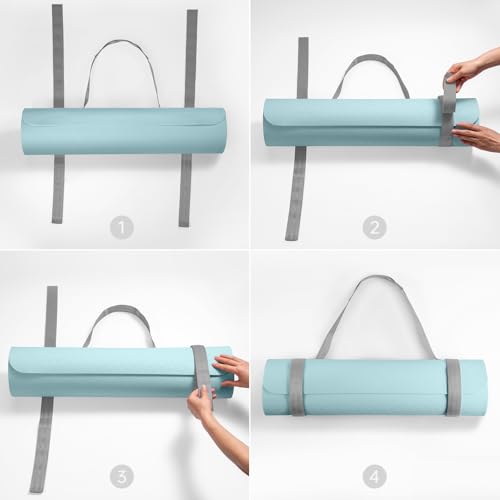 Trilancer Yoga Mat Strap with Hook and Loop Closure - Mat Not Included - color: Grey